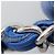 Chanel Blaue Lammleder Schultertasche mit Kette - Ansicht 10