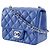 Chanel Blaue Lammleder Schultertasche mit Kette - Ansicht 2