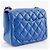 Chanel Blaue Lammleder Schultertasche mit Kette - Ansicht 3
