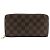 Louis Vuitton Zippy Wallet Long N60015 Braun