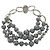 Collana in finta perla grigia e argento di Christian Dior Marrone - vista 3
