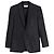 Blazer monopetto in lana nera con jacquard floreale di Saint Laurent