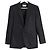 Blazer monopetto in lana nera con jacquard floreale di Saint Laurent - vista 4