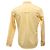Camicia con colletto button-down AMI in cotone biologico a quadri gingham giallo con logo ricamato - vista 3