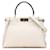 FENDI Leather Peekaboo Regular Selaria 2way Bag White 8BN290  ref.2148515