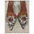 Décolleté slingback Amina Muaddi in PVC trasparente argento - vista 2