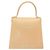 Bolso de mano Gancini de goma beige Auth KD319 de Salvatore Ferragamo - vista 3