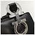 Borsa a spalla Gancini in pelle nera e argento autentica Salvatore Ferragamo MX070 Nero - vista 14