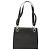Borsa a spalla Gancini in pelle nera e argento autentica Salvatore Ferragamo MX070 Nero - vista 3