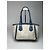Vintage Céline Paris Canvas Leder Tasche Blau Beige - Ansicht 9