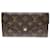 Louis Vuitton Portefeuille Sarah Men's Long Wallet Brown Patent leather  ref.2150801