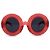 Jeremy Scott Gafas de sol oversize JSPool/1 rojas de Linda Farrow 145 mm