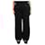 Autre Marque Black Fluid wide-leg trousers - size L Polyester  ref.2151304