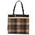 Borsa Tote Burberry Nova Check in lana beige nero oro Auth BD1763 D'oro - vista 13