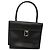 Borsa a mano GUCCI in pelle nera e oro 000 46 0096 Auth ep8407 Nero D'oro