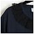 Prada 2017 Top encaje FR40 Marino Jersey Cuello de encaje T shirt Top UK12 US10 Azul marino - vista 3