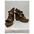 Bottega Veneta Zeppe Inteccriato in pelle color cuoio Marrone - vista 4