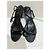 Burberry Sandali in pelle neri con cinturini Nero - vista 3