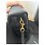 Borsa a mano Saint Laurent Loulou Toy in pelle nera Nero D'oro - vista 12