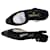 Chanel CC Tweed e Pelle Slingbacks Nero  - vista 1