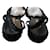 Chanel CC Tweed e Pelle Slingbacks Nero  - vista 12