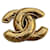 Chanel CC gesteppte Brosche gold Golden  - Ansicht 1