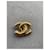 Chanel CC gesteppte Brosche gold Golden  - Ansicht 2