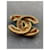 Chanel CC gesteppte Brosche gold Golden  - Ansicht 4