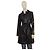 Trench Rains nero leggero con cappuccio e cintura
