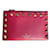 Valentino Garavani Rockstud Zip Cardholder Pink Leather  - vue 1
