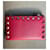 Valentino Garavani Rockstud Zip Cardholder Pink Leather  - vue 3