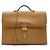Hermès Ardennes Sac à Dépêches Mallette Timbre U (1991) Marron Beige