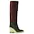 Tod's Knee-High Wedge Boots in Brown Suede Red  ref.2152881