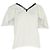 Maje Amour V-Ausschnitt Bluse aus cremefarbenem Polyester Weiß Roh