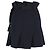Jupe mini plissée à nœud Sandro Paris en polyester bleu marine - vue 3