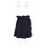 Jupe mini plissée à nœud Sandro Paris en polyester bleu marine - vue 4