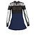 Self portrait Abito mini a maniche lunghe in pizzo Self-Portrait in poliamide blu navy - vista 4