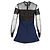 Self portrait Abito mini a maniche lunghe in pizzo Self-Portrait in poliamide blu navy - vista 6