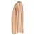 Camicia a maniche corte a righe in cotone marrone Prada - vista 2
