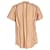 Camicia a maniche corte a righe in cotone marrone Prada - vista 3
