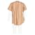 Camicia a maniche corte a righe in cotone marrone Prada - vista 6