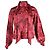 Blusa de satén de seda con estampado de serpiente en rojo de Ganni Roja