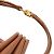 Hermès Pochette Hermes Vespa en cuir de Courchevel Doré - vue 3