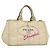 PRADA Canapa GM Borsa a mano in tela bianca oro Auth bs24371 Bianco D'oro
