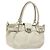 Borsa a Spalla Gancini in Pelle Bianca Argento Auth KD545 di Salvatore Ferragamo Bianco