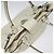 Borsa a Spalla Gancini in Pelle Bianca Argento Auth KD545 di Salvatore Ferragamo Bianco - vista 6