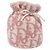 Christian Dior Trotter Canvas Pouch Pile Pink Auth BD1717