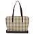 Burberry Nova Check Tote Bag aus Canvas Beige Silber Authentisch KD427 - Ansicht 2