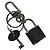 LOUIS VUITTON Monogram Eclipse Portachiavi LV Lock Charm M61951 LV Auth 116012 Monogramma