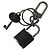 LOUIS VUITTON Monogram Eclipse Portachiavi LV Lock Charm M61951 LV Auth 116012 Monogramma - vista 2